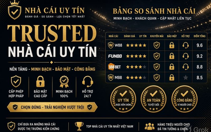 Danh sách nhà cái uy tín trực tuyến